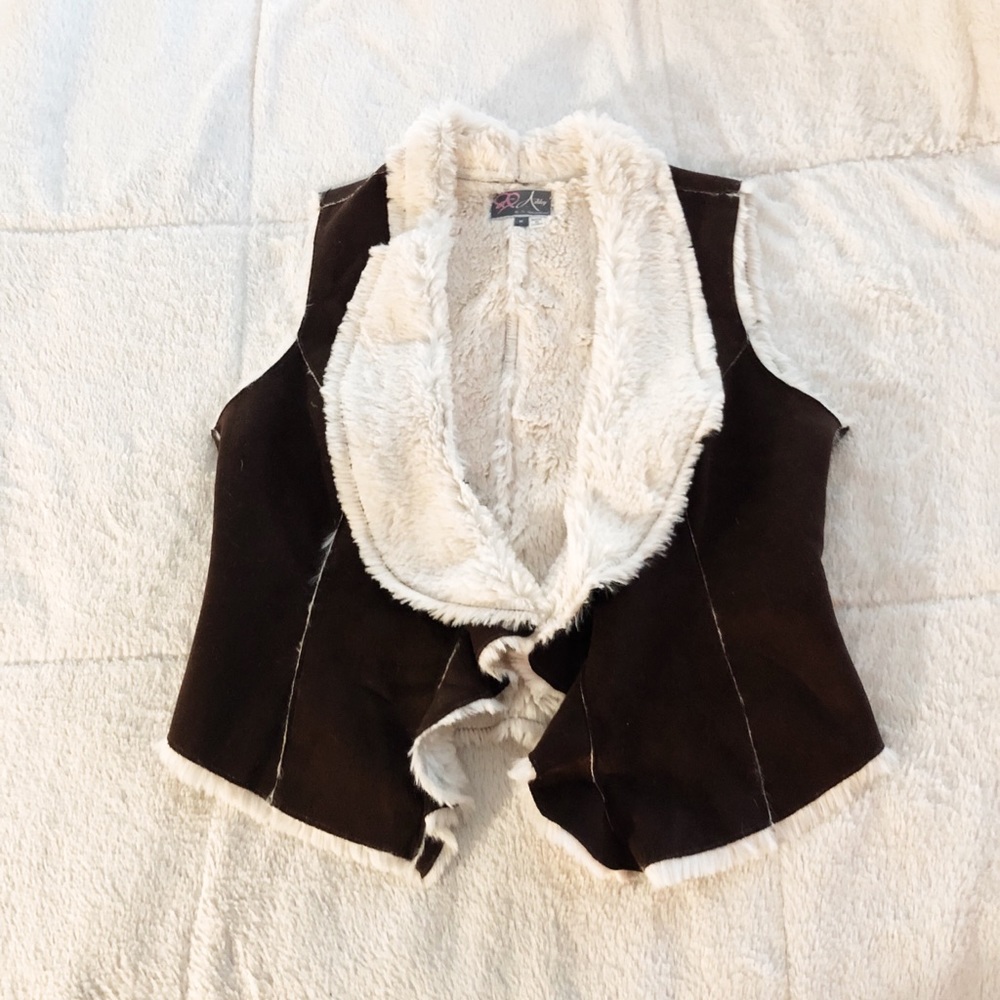 Faux Fur & Suede Vest